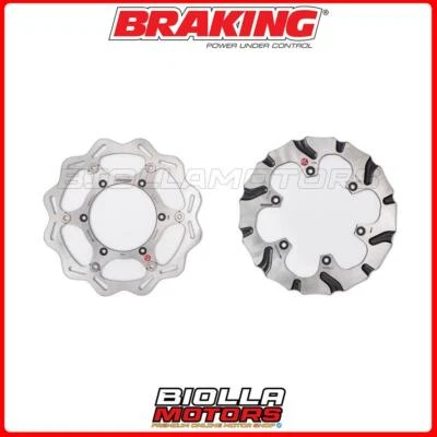 KIT DISCHI FRENO BRAKING GAS GAS EC 200 2003 -  ANTERIORE + POSTERIORE [WAVE FLO Foto 1 de 4