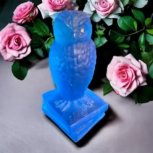 Vintage Westmoreland Glas Blue Mist Eule in Büchern Figur Original - Bild 1 von 2