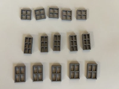 O Scale Standard Windows - Pack of 15 Featuring 3 Different Designs - Image 1 of 4