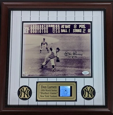 Autographed & Framed 16x20 Don Larsen Yankees Photo Display W/Video (JSA/COA) - Image 1 of 4