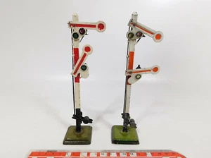 CJ561-0.5# 2X Märklin Spur 0 Metal Flap Signal/Main Signal (19.5 Cm), Used - Picture 1 of 5