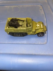 Vintage 1974 Hot Wheels Redline Gun Bucket Green Army Truck Tank - Picture 1 of 3