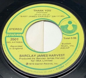 Barclay James Harvest Thank You / Medicine Man 45 Vinyl 70s Rock Capitol - Picture 1 of 6