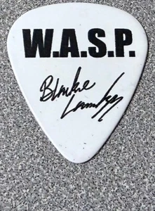 WASP - BLACKIE LAWLESS 2024 Tour Issued Guitar Pick Album One Alive Tour - Bianco - Foto 1 di 4