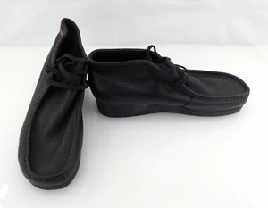 Clarks Shoes Stinson Hi Wallabee Black Men Boots Size 9 - Picture 1 of 7