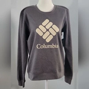 Women's Columbia Tre Graphic Crew Gray Sweatshirt  Available  size M/1X - Picture 1 of 10