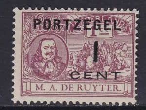 Netherlands 1907 NVPH Plate Error 88P1 on NVPH Due 32 MNH VF / Scarse - Picture 1 of 2