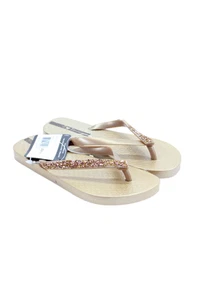 Sandalias Ipanema Mujer Metálicas Guijarro Brillo Correa T Tono Dorado Talla 5 - Imagen 1 de 5