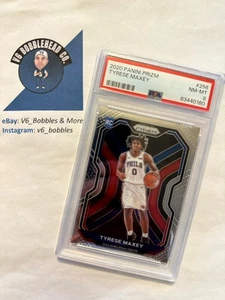 2020 Panini #256 TYRESE MAXEY 76ers (RC) Silver Prizm - PSA 8 NM 🏀 - Picture 1 of 2