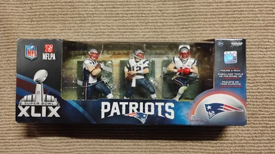 MCFARLANE  PATRIOTS SUPER BOWL XLIX  3-PACK TOM BRADY EDELMAN GRONK READ BELOW - Image 1 of 4