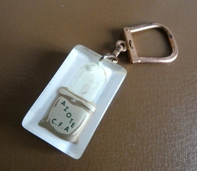 Ancien porte clé Bourbon mobile Azote CFA Comptoir Français de l'Azote Ann. 60 - Photo 1/4