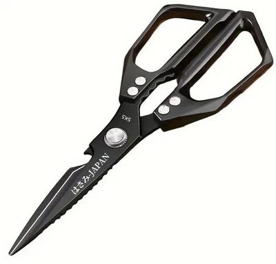 Küchenschere aus Edelstahl Schwarz Schneiden Hühnerknochen - Bild 1 von 4