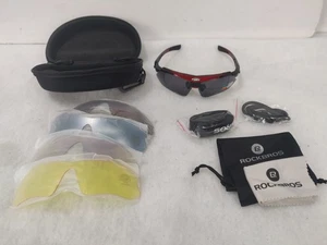 ROCKBROS 0089 Ciclismo Deportes Gafas de Sol Kit Lentes Intercambiables Rojo Negro - Imagen 1 de 13