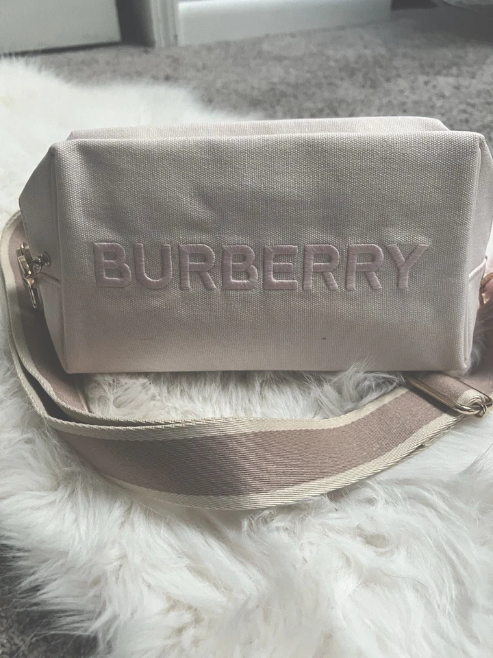 Burberry Pink Canvas Crossbody Converted Purse - Image 1 of 4