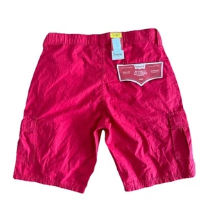 Levi's Red Cargo Shorts Youth Boy Teen Size 18 Years Casual Skate Beach NWT - Picture 1 of 11
