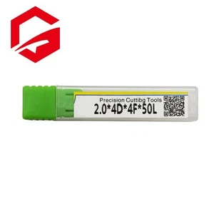 Inserti fresa carburo acciaio tungsteno CNC rivestimento 2 mm HRC65 NANO Φ2*50L - Foto 1 di 4