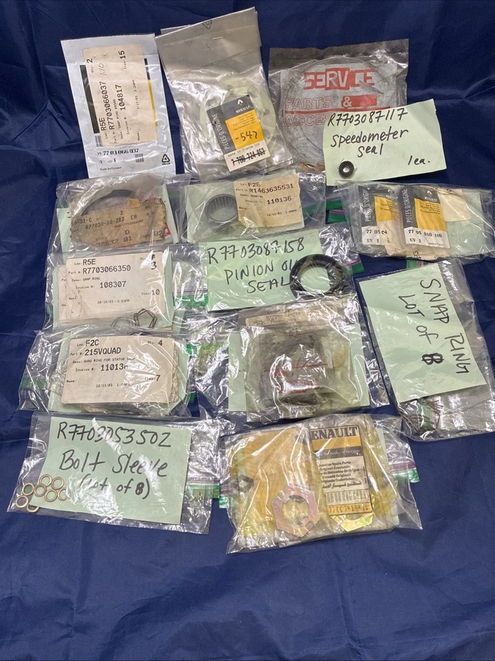 Lote de inventario de piezas pequeñas Renault Lesharo venta - 54 piezas - 15 números de pieza nuevo Foto 1 de 4
