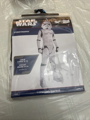 New Kids Childs Large 12-14 Star Wars Stormtrooper Costume With Mask - Image 1 of 4