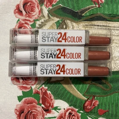 3~Maybelline 915 SULTRY AMBER SuperStay 24 2-Step Liquid Lipstick Retired NIB - Image 1 of 4