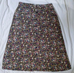 Christopher & Banks Maxi Skirt Button Closure Floral Cottagecore Women's Size 12 - Picture 1 of 9