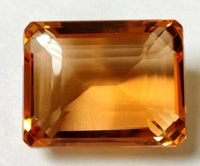 100+ Ct. Large Imperial Topaz Emerald Cut Loose Gemstone Gift for Women - Image 1 of 4