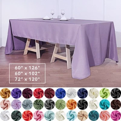 Polyester Rectangular TABLECLOTH Wedding Catering Dinner Linens Decorations SALE - Image 1 of 2