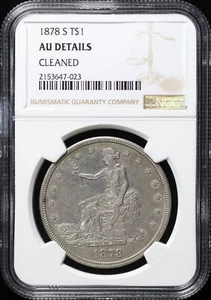 1878-S Trade Dollar NGC AU Details Cleaned - Picture 1 of 2