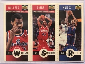 1996 Upper Deck Collectors Choice Basketball Trio Wallace, Stackhouse, Reid - Picture 1 of 2