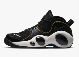 Nike Air Zoom Flight 95 Men's Basketball Shoes Black/Valerian Blue SZ 10.5 - Picture 1 of 11