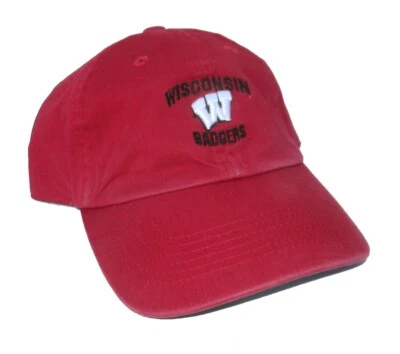 Wisconsin Badgers Buckle Strapback Adjustable Hat Cap Red - Image 1 of 2