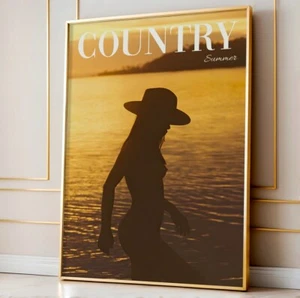 Country Summer Girl Poster Premium Quality Choose your Size - Picture 1 of 4