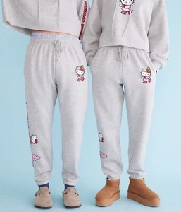 Aeropostale Hello Kitty UNISEX Sweatpants Lounge Pants GRAY SIZE 2X New - Picture 1 of 1