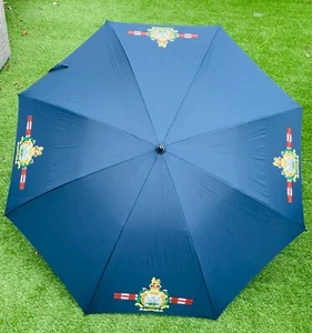 Kings Own Scottish Borderers windproof golf umbrella with KOSB cap badge. - Picture 1 of 3