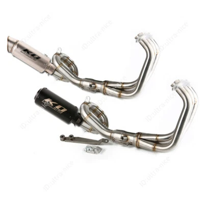 Para Yamaha MT-09 FZ09 2014-2019 Sistema de escape Cabezal Deslizable 51mm Tubo Silenciador Foto 1 de 4