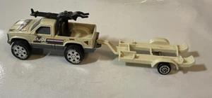 Tonka GI Joe Military Machines Desert Truck Vintage vehicle 4×4 Pickup + Trailer - Picture 1 of 4