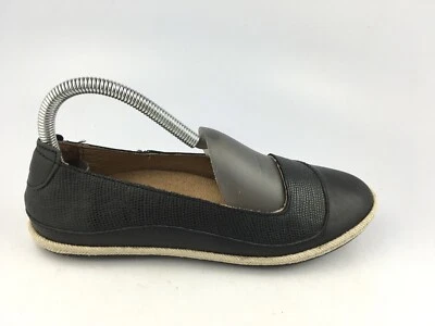 OluKai Lino Leather Flats Shoes Size 7 US  37 EU Black 20274-4040 Comfort  - Image 1 of 4