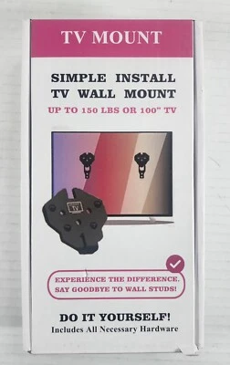 BUSHAD Simple TV 壁挂式,无钉适用于干墙,19“ - 100”电视 150磅 — 第 1/4 张图片