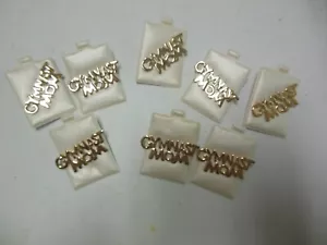 "Lote de 8 Pines Push Tac Nuevo/Tarjeta Goldtone ""Gimnasta Mamá" - Imagen 1 de 5