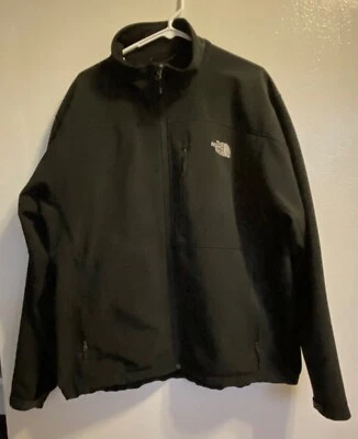 The North Face 男式 XL 码拉链前夹克皮革手腕闭合羊毛衬里 — 第 1/4 张图片