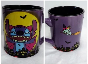 Disney Lilo Stitch Scrump Halloween Vampire Coffee Mug 14 Oz Purple Black Witch - Picture 1 of 10