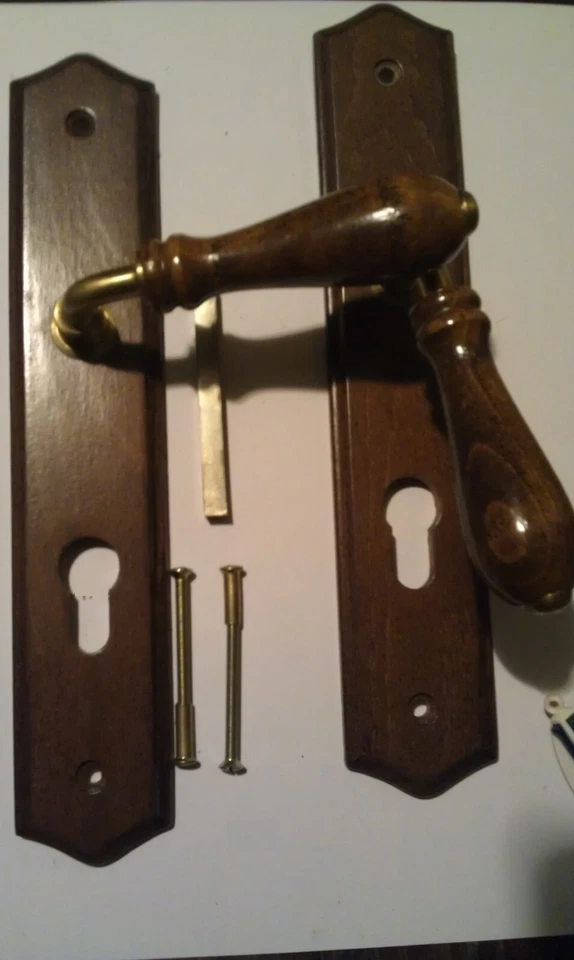 Poignée de Porte en Bois Marron - Photo 1/1