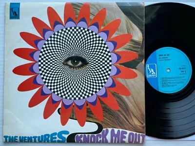 THE VENTURES Knock Me Out 1968 UK ORG MONO LP EXCLUSIVE Psychedelic SLEEVE Surf - Image 1 of 3