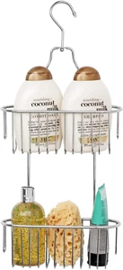 2 Tier Hanging Shower Caddy – Rust Resistant – Chrome - Picture 1 of 12
