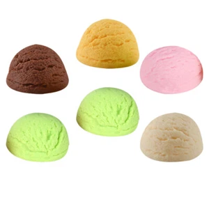 6 Stück simulierte Eiskugeln, lebensechte Eiscreme-Requisiten, Modellvitrine, - Bild 1 von 12