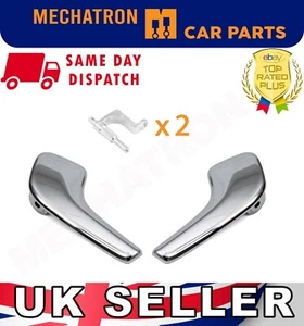 VAUXHALL - OPEL CORSA D INTERIOR DOOR HANDLE & CONNECTING ROD SET - LEFT & RIGHT - Picture 1 of 3