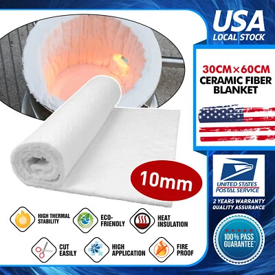 12"*24" Alumina-Silica Ceramic Fiber Mat for High-Temp Applications 0.18SQM - Image 1 of 4