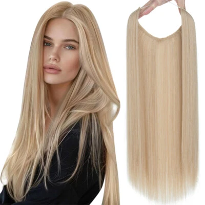 Secret Wire In Hair Extension Elastic Band Miracle Ring Clip 100% Thick As Human - Image 1 of 4