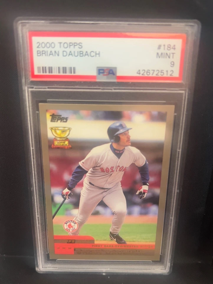 2000 Topps #184 Brian Daubach PSA 9 MINT RC Rookie All-Star Cup Boston Red Sox - Image 1 of 1