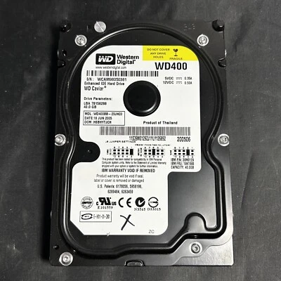 Western Digital WD400EB-00JUF0 3.5" 40GB 5400RPM Hard Drive WD400 - Image 1 of 3