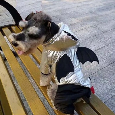 全新 ~ MuYaopet 防水宠物夹克雪地服连身裤 冬季连帽服装 — 第 1/4 张图片